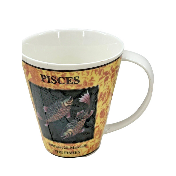 PISCES Tall Zodiac What's Your Sign Mug Large Coffee Cup Astrology Birthday Gift - Picture 1 of 10